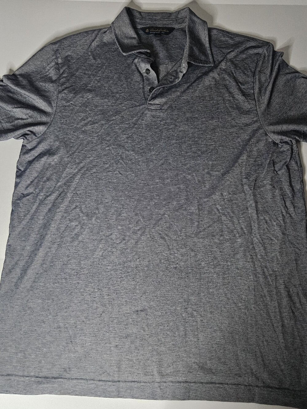 Brooks Brothers Polo Shirt Mens Large Blue Performance  Original Fit Logo